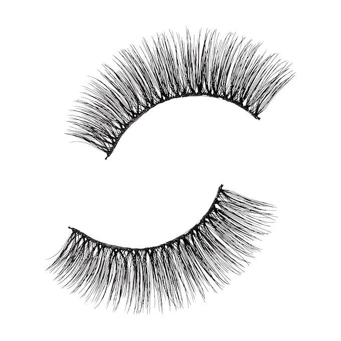 KISS Looks So Natural False Eyelashes Double Pack, Lightweight & Comfortable, Tapered End Technology, Reusable, Cruelty-Free, Contact Lens Friendly, Style 'Flir', 4 Count (Pack of 1) Fake Eyelashes