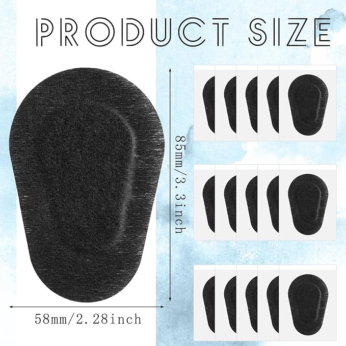 Panitay 40 Pcs Adhesive Eye Patches for Adults Eye Patch for Disposable Breathable Amblyopia Lazy Adhesive Bandages for Men(3.3 x 2.3 Inch,Black)