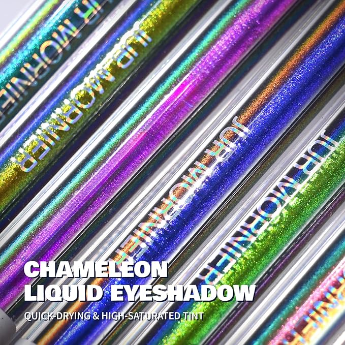Multichrome Liquid Eyeshadow Set,3 Colors Multi-Dimensional Eye Liner Makeup,High Pigment Waterproof Metallic Eyeshadow,Ultre Fine Tip Glitter Eye Makeup (#601)