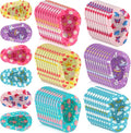 Panelee 60 Pcs Adhesive Eye Patches Bulk Breathable Colorful Fun Designs 3 x 2 Inch Light Blocking Cotton Bandages for Women Men Adults, 6 Styles