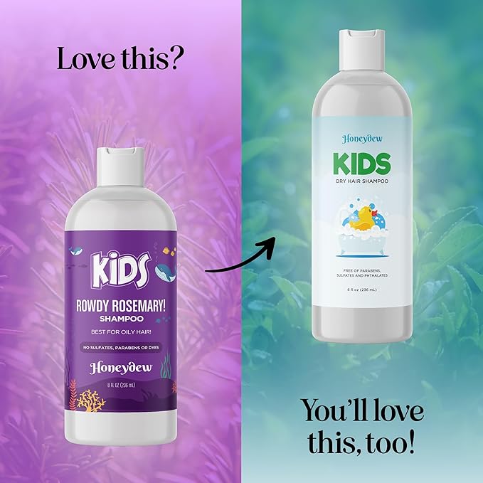 Deep Cleansing Shampoo for Kids - Paraben & Sulfate Free Kids for Oily Hair and Scalp with Tea Tree and Rosemary Essential Oils - Gentle Nourishing Shampoo for Build Up Flakes and Dry Scalp