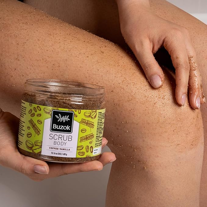 Coffee-Vanilla Body Scrub – Exfoliating Salt Scrub for Body Cleansing & Smoothing – Warm Coffee & Vanilla Scent – For Shower & Bath Use