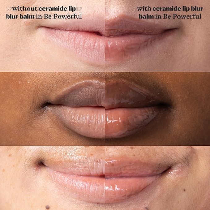 Cocokind Ceramide Lip Blur Balm, Be Powerful - Soft Brown Hydrating Lip Balm with Ceramides & Peptides, Made for Sensitive Skin & Lips, Unflavored & Fragrance-Free - 6 pack