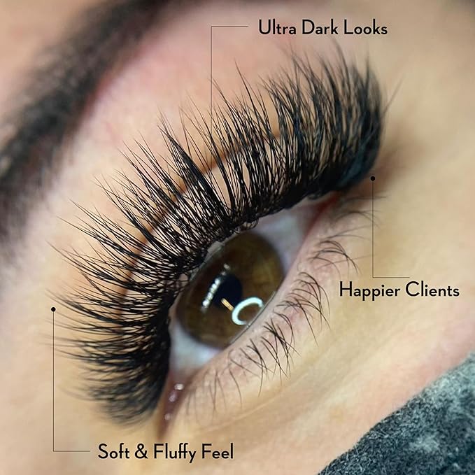 One V Salon, 500 Loose Professional Use Premade Fans Eyelash Extensions,C Curl Volume Lashes,10D 20D 14D-0.05 Thickness,9-16mm Fluffy Handmade Fan Mixed Tray