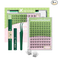 KEYYOU Lisbon Lash Clusters Kit Fairy Lash Extension Kit C Curl 108Pcs Eyelash Extension Kit Wispy Natural Invisible Band Lash Kit with Waterproof DIY Lash Extension Kit at Home(Lisbon-C-8-16MIX)
