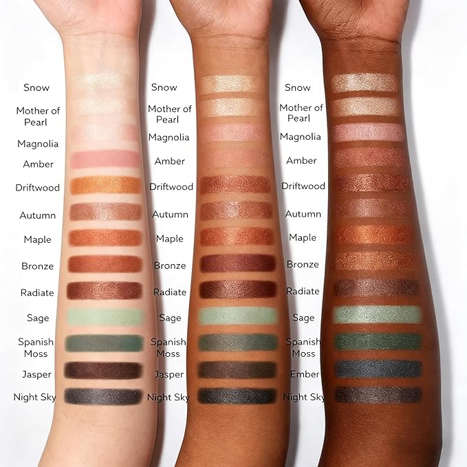 K'APEINE 14-Color Eyeshadow Palette, Matte & Shimmer Warm Neutral Nude, Highly Pigmented Blendable Long-Wear, Everyday Smoky Glam Makeup for All Skin Tones(01#)