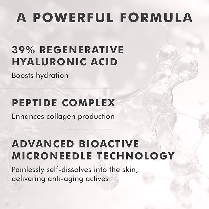 skyn ICELAND Dissolving Microneedle Under Eye Patches with 39% Hyaluronic Acid and Peptides, No Slip Overnight Eye Mask for Fine Lines, Wrinkles and Firming, Vegan, All Skin Types, 5 Pairs