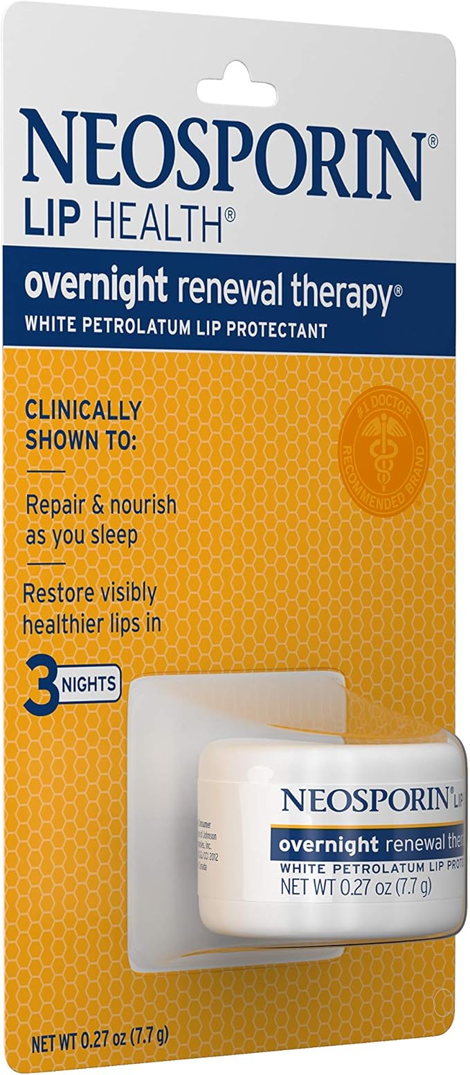 Neosporin Lip Health Overnight Renewal Therapy 0.27 oz (Pack of 3)