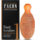 Facón Pumice Stone for Feet Callus Remover - Terra-Cotta Foot Scrubber with 2 Sides, 100% Pure Natural Foot Pumise Stone, Pedicure Pumice Stone Scrubber, Foot Exfoliator, Removes Calluses & Dead Skin