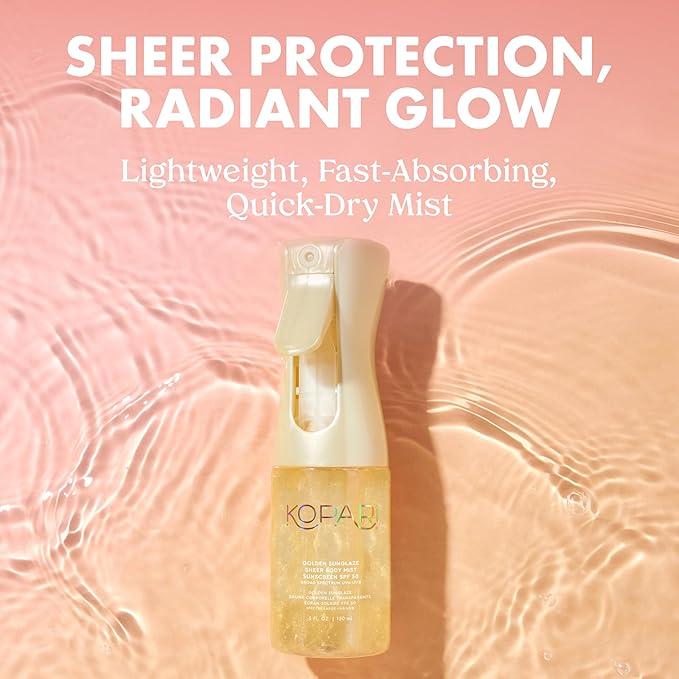 Kopari Golden Sunglaze Sheer Body Mist Sunscreen SPF 50 & Rose Gold Sunglaze Sheer Body Mist Sunscreen SPF 42