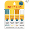 Burt's Bees 100% Natural Rescue Lip Balm, Cooling Eucalyptus, Lemon, Honey, Unscented, 4 Tubes
