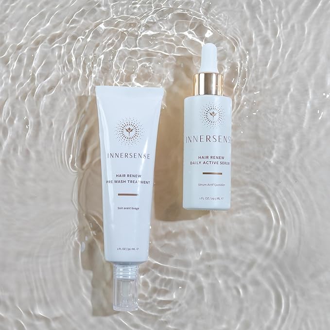 INNERSENSE - Renew Scalp Treatment Duo | Pre-Wash Treatment (2 oz) + Daily Active Serum (1 oz) | Purify, Nourish, Soothe | For Women & Men, Non-Toxic, Cruelty-Free, Clean Haircare