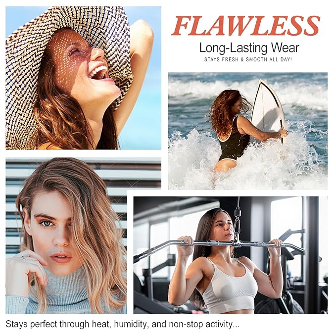 2PCS Flawless Colour Changing Warm Skin Tone Foundation, Naturally Blends Moisturizing foundation makeup, Long Lasting Waterproof Lightweight Liquid Foundation SPF 15 for Face Makeup