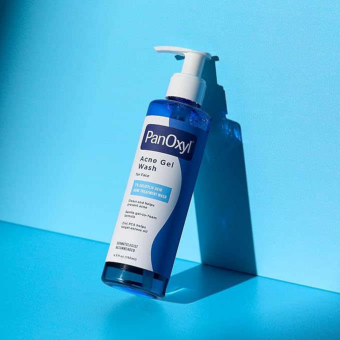 PanOxyl Acne Gel Wash, 2% Salicylic Acid, Moisturizes with Blue Algae and Aloe Vera, Mattifies with Zinc PCA, Nourishes Skin with Green Tea Extract and Betaine, with Allantoin, 6.5oz