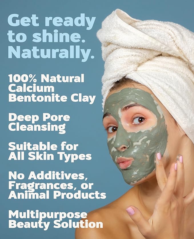 Aztec Secret – Indian Healing Clay – Deep Pore Cleansing Facial & Body Mask – The Original 100% Natural Calcium Bentonite Clay – New Version 2-32 Oz (Pack of 1)