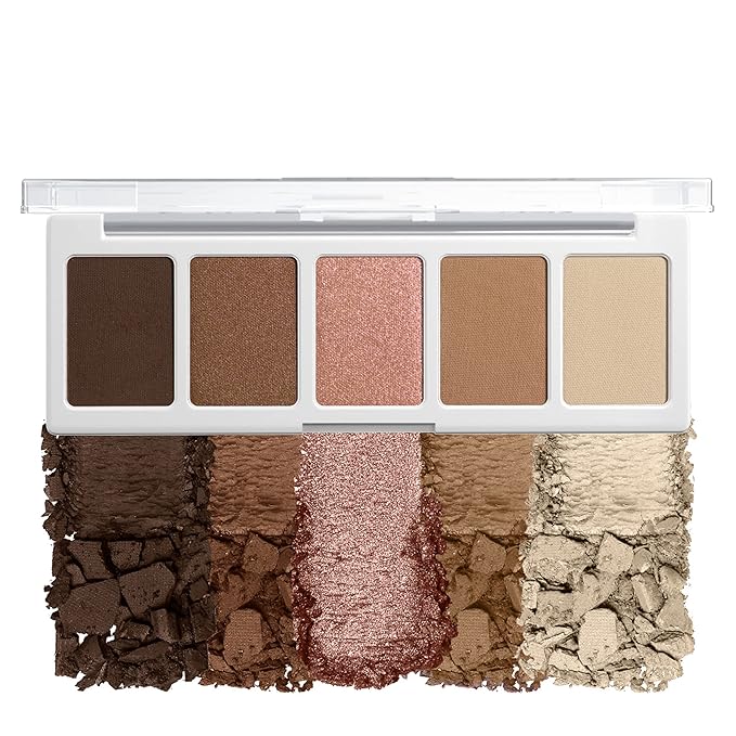 wet n wild Color Icon Eyeshadow Makeup 5 Pan Palette, Matte, Shimmer, Metallic, Long Wearing, Rich Buttery Pigment, Cruelty Free - Walking On Eggshells (Pack of 2)