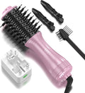 DAN Travel Hair Dryer Brush,Dual Voltage Hair Dryer Brush,Mini Blow Dryer Brush for Home and International Travel, (100V-240V) Auto Dual Voltage&Multi-Function Plug Adapter