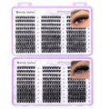 WENDY LASHES Clusters 60D+80D Eyelash Clusters 540PCS 9-16mm D Curl Natural Lashes Fluffy Wispy False Eyelashes DIY Cluster Eyelash Extensions