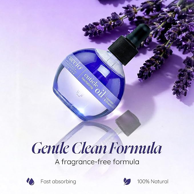 Cuccio Naturale Lavender & Chamomile Revitalizing Cuticle Oil, Lightweight Fast-Absorbing Hydrating Nail & Cuticle Conditioner, Cold-Pressed Oils + Vitamin E, 2.30 Fl Oz