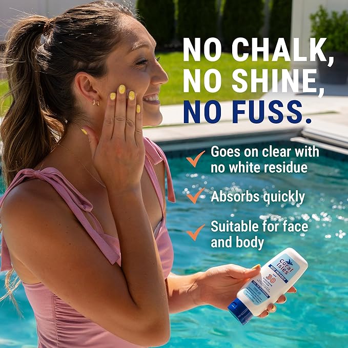 Coral Isles Sunscreen SPF 30 | Hawaii Reef Act Compliant | Octinoxate & Oxybenzone Free | Broad Spectrum UVA/UVB Protection | Water Resistant 80 Min. | Fragrance Free | 6 Fl Oz (Pack of 1))
