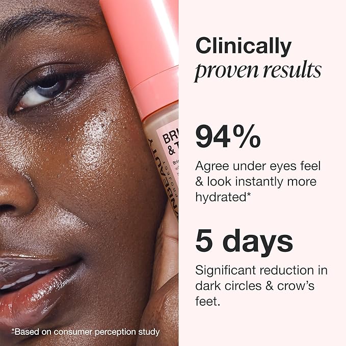 Innbeauty Project Bright & Tight Eye Cream with Vitamin C & Peptides for Dark Circles & Firming, 0.5 OZ (15ml)