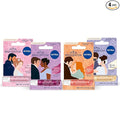NIVEA Lip Care, Bridgerton Limited Edition Lip Balms with Shea Butter, Blackberry Pie, Peach Tea, Rose Meringue, Vanilla Biscuit, Mothers Day Gifts, Four 0.17 Oz Sticks