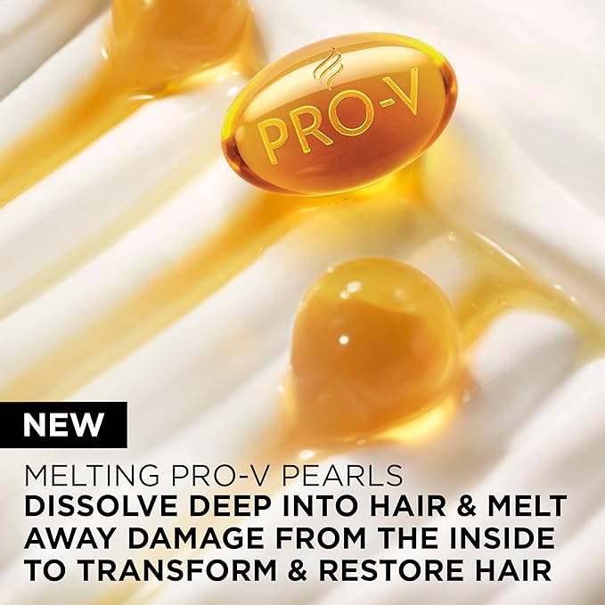 Pantene Miracle Rescue Hair Mask, Intensive Bond Repair with Melting Pro-V Pearls/Melts Away Damage/Builds Bonds/Strengthens Against Damage/Deep Conditioning - Dry Damaged Hair 10.1 fl oz (Pack of 12)