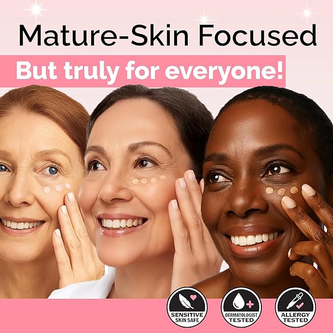 Elizabeth Mott Thank Me Later Under Eye Brightener & Primer – Hydrating Color Corrector and Concealer Primer for Dark Circles – Smooth Base for Mature Skin – Lightweight Formula, Medium Shade 5ml