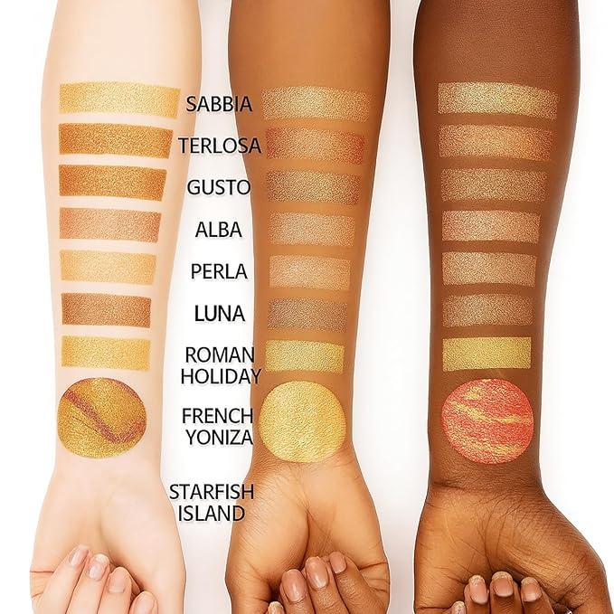 K'APEINE All in One Baked Makeup Palette, Dark Brown Eyeshadow, Blush Highlighter & Bronzer Face Kit Neutral Baked Powder Hign Pigment Full Face Makeup Set with Matte Shimmer Finish for Women-02#