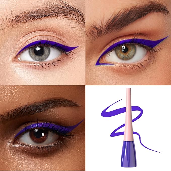 Boobeen Liquid Eyeliner Pen, Colored Eye Liner Waterproof Smudge Proof, Eyeliner Ink Liner with Precision Tip for Bold Eye Looks