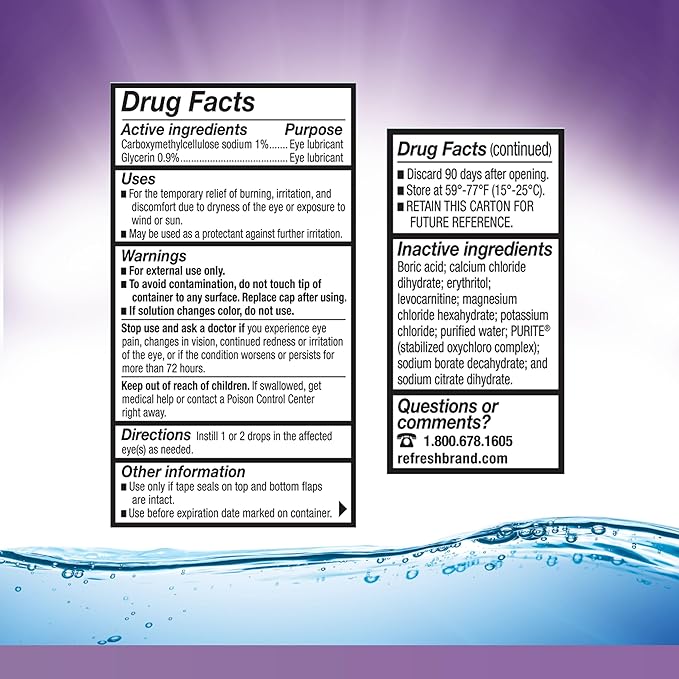 Refresh Optive Gel Drops Lubricant Eye Gel for Dry Eyes, 0.33 Oz Sterile (Pack of 2)
