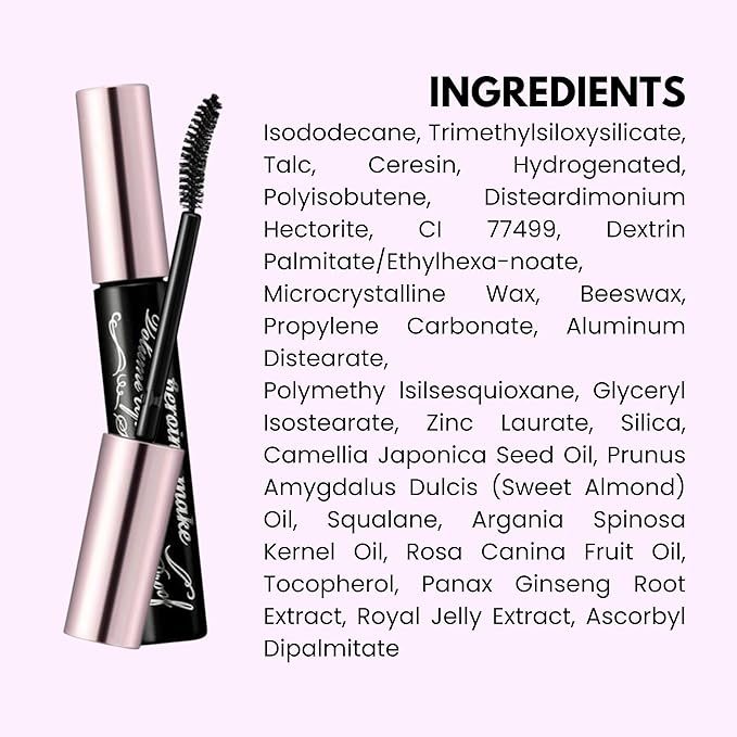 HEROINE MAKE by KISSME Volumizing Mascara Waterproof & Curvy Brush for Eye Makeup | Waterproof Mascara Volume & Length by Defining Fiber for Long-lasting Natural Eyelash Look, from Japan, Black, 1 EA