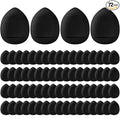 72 Pcs Finger Powder Puff Mini Makeup Sponge Soft Beauty Makeup Blender Puff for Foundation, Face Powder, Under Eye Setting, Concealer, Repair Cream, Cosmetic Tool (Black)