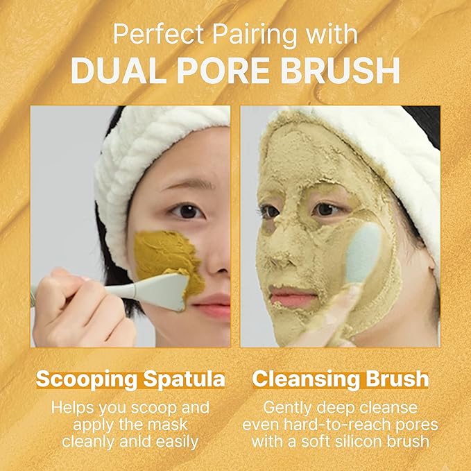 P.CALM Turmeric Bubble Deep Mask | Dark Spot Corrector with AHA/BHA, Carbonated Water Soothes Redness & Evens Skin Tone, Clay Wash-Off Pack | Korean Skincare, 90g / 3.17 oz