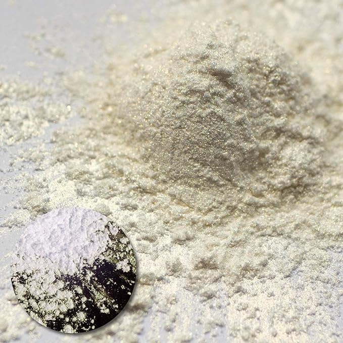 Ceya Interference Gold Mica Powder, 1.8oz/ 50g Ghost Gold Chrome Nail Powder, Cosmetic Grade Pearlescent Color Shift Pigment for Epoxy Resin,Car Spray Paint,Soap Candle Dye,Slime,Paint,Lip Gloss