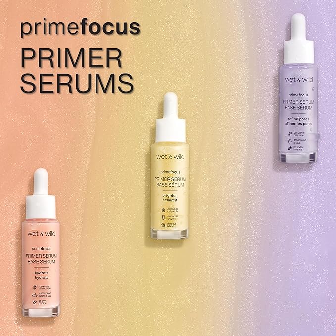 wet n wild Prime Focus Primer Serum for Face, Hydrating for Dry Skin, Makeup Primer Serum (Pack of 2)