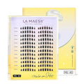 LA MAESII 168Pcs Lash Clusters, Natural Manga Eyelash Clusters, 10-14mm Individual Lashes Eyelash Extension,Large Tray(PL43)