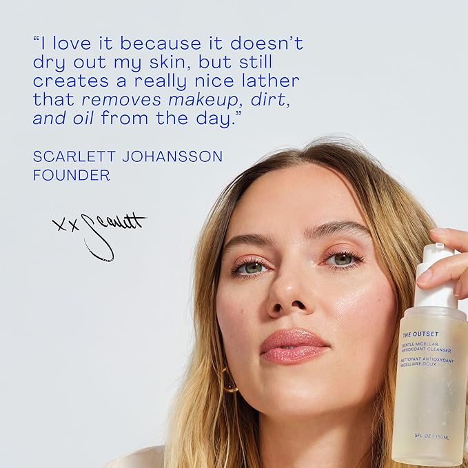 The Outset Micellar Gel Face Cleanser, Gentle Face Wash & Makeup Remover, Hydrating Facial Cleanser for Sensitive Skin, Fragrance-Free, Vegan Clean Skincare for Dry & All Skin Types, 5 fl oz