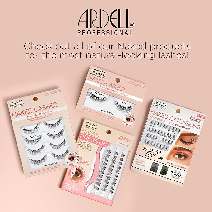 Ardell Naked Lashes 427 – Subtle Volume & Length Natural Look Eyelashes with Invisiband, 4 Pairs