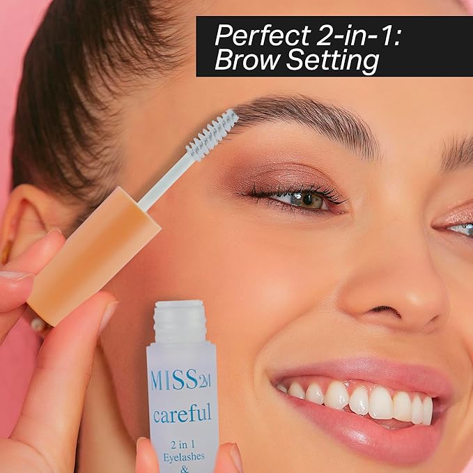 Careful 2-in-1 Clear Lash and Brow Lamination Gel for Lifted Brows with Silky Hydration and Strong, All-Day Hold, 0.15 Fl Oz