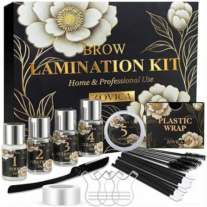 Brow Lamination Kit – DIY Eyebrow Lamination Kit for Salon-Quality Results at Home, Instant Brow Lift for Fuller, Thicker, More Beautiful Brows, Easy to Use for Professionals & Beginners