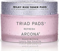 ARCONA Cranberry Triad Milky Toner Pads – Vegan Milky Toner for Face | Brightening & Hydrating Rice Toner for Face | Phyto-Nutrients & Essential Fatty Acids (45 Count)