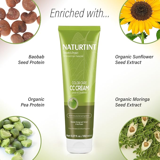 Naturtint Color Care Leave-In Conditioner for Color-Treated, Dry, or Normal Hair, Formulated to Retain Vibrancy without Parabens, Sodium Lauryl Sulfate or Sodium Laureth Sulfate