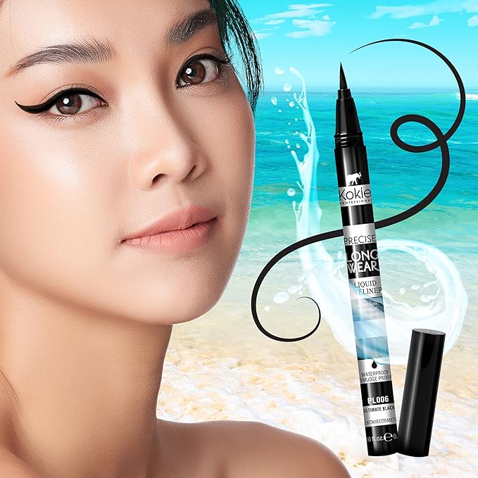 Kokie Precise Longwear Liquid Eyeliner, Waterproof, Smudge Proof