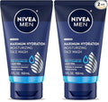 Nivea Men Maximum Hydration Moisturizing Face Wash with Aloe Vera, 5 Fl Oz Tube (Pack of 2)