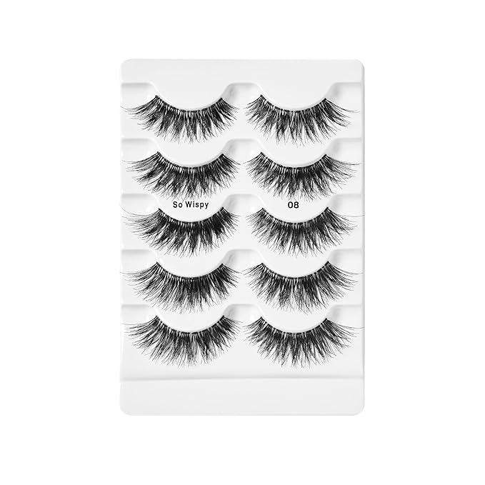 i•ENVY 10 Pairs So Wispy False Lashes (2 Pack), Premium Quality 100% Human Hair, Fluffy Feathered Eyelashes with Volume & Curl, Natural Look, Lightweight, Comfortable, Reusable for Everyday Wear