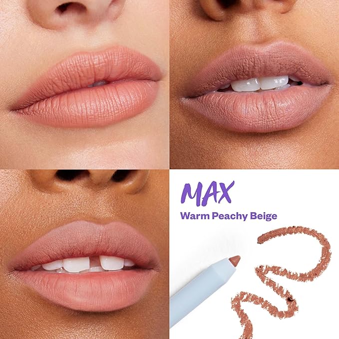 Kosas Hotliner Retractable Lip Liner Pencil with Built-In Brush & Sharpener - Easy Contouring, Hydrating, Long-Lasting - Pigmented Creamy Texture for Plumping Lips - Hyaluronic Acid & Konjac - Max