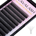 VAVALASH W-shaped Eyelash Extension 5D Premade Fans 0.07 L Curl Volume Lash Extensions Easy Fanning Lashes Matte Black Volume Premade W Lashes(W Shaped-5D-0.07-L-8-15mm）