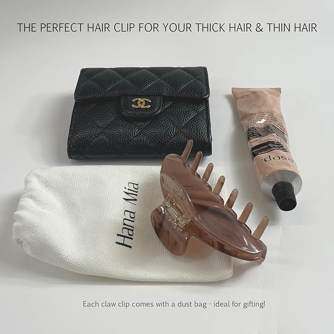 Luxury Mocha Claw Clip for Women | Our Large 4 Inch Hair Clip Creates Beautiful Half Ups, Secure Updos & Chic Daily Styles | Premium Acetate Claw with Secure Hold & Snag Free Teeth for Easy Styling
