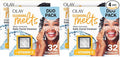 Olay Face Wash, Vitamin C Cleansing Melts, Daily Use Gentle Cleanser, For All Skin Types, Travel Size, Soft Citrus Scent, Water-Activated to Clean, Tone, and Refresh, 64ct (x 32ct), (Pack of 4)